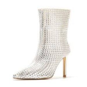Dazzling Silver Heeled Boots